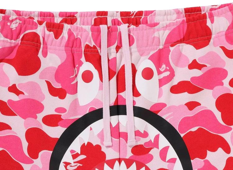 BAPE ABC Camo Shark Sweatshorts Pink