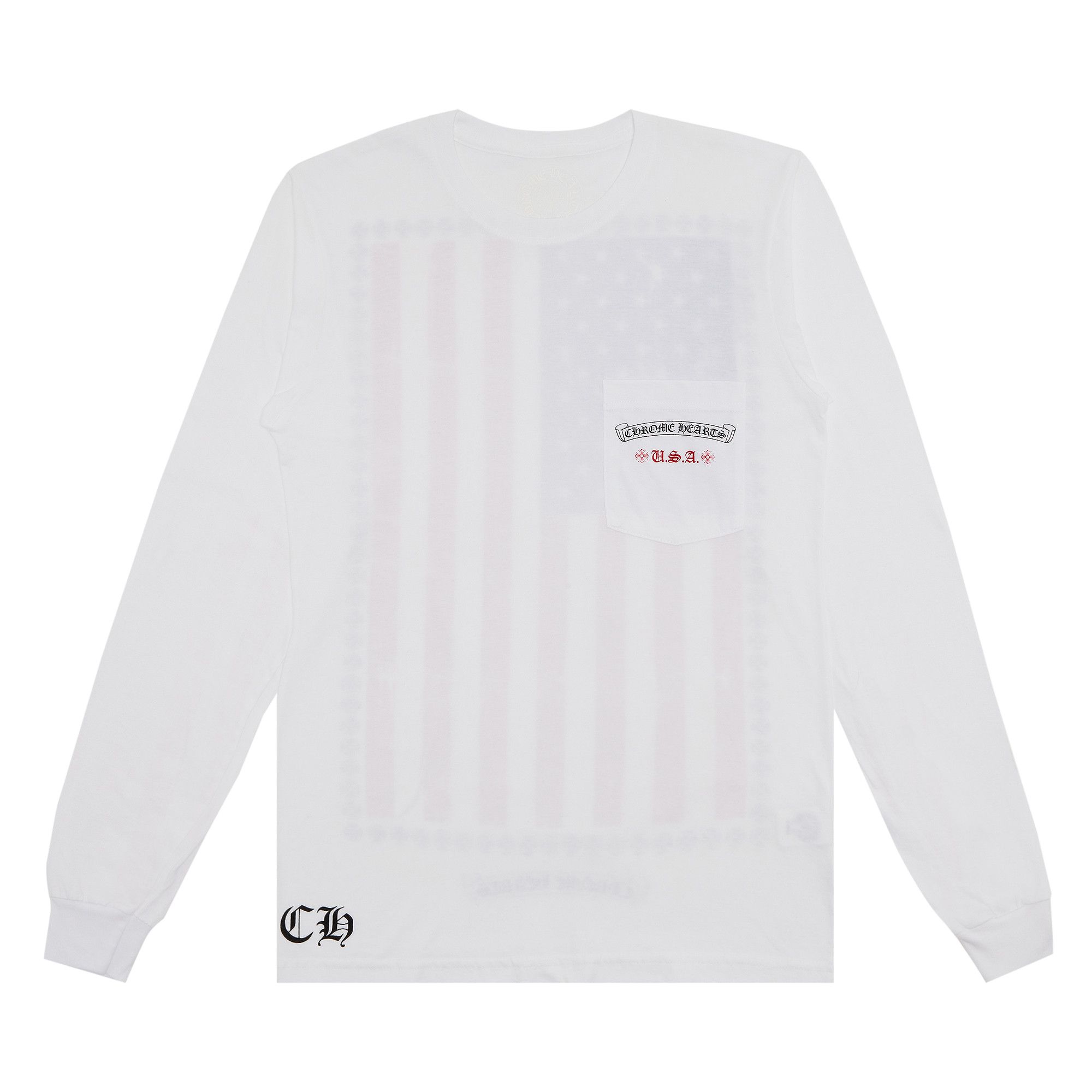 Buy Chrome Hearts USA Flag Long-Sleeve 'White' - 1383