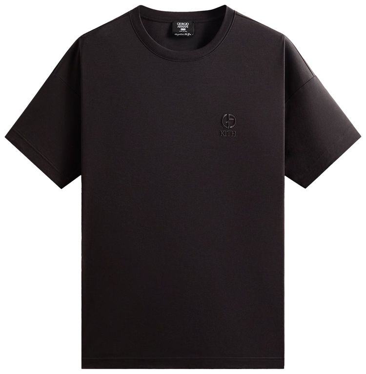 Kith x Giorgio Armani Logo Tee Black