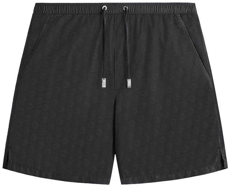 Kith x Giorgio Armani Jacquard Collins Swim Short Black