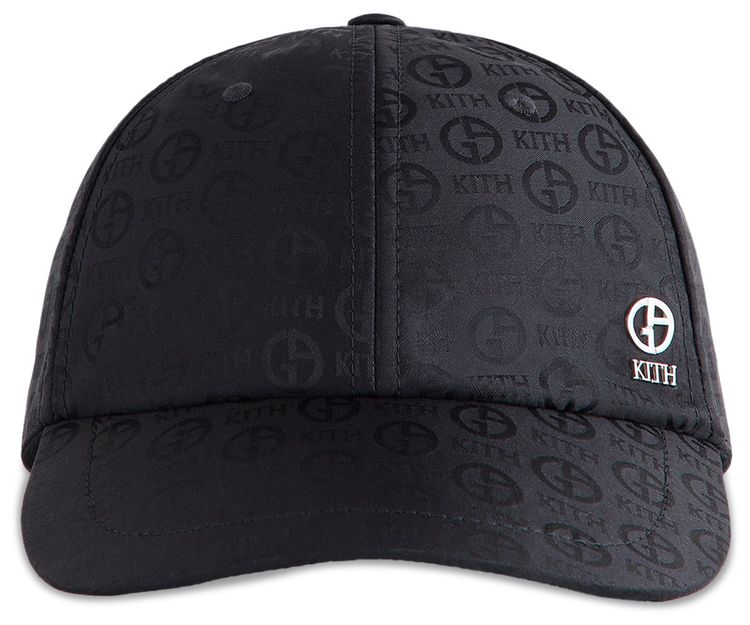 Kith x Giorgio Armani Midweight Jacquard Silk Classic Cap Black