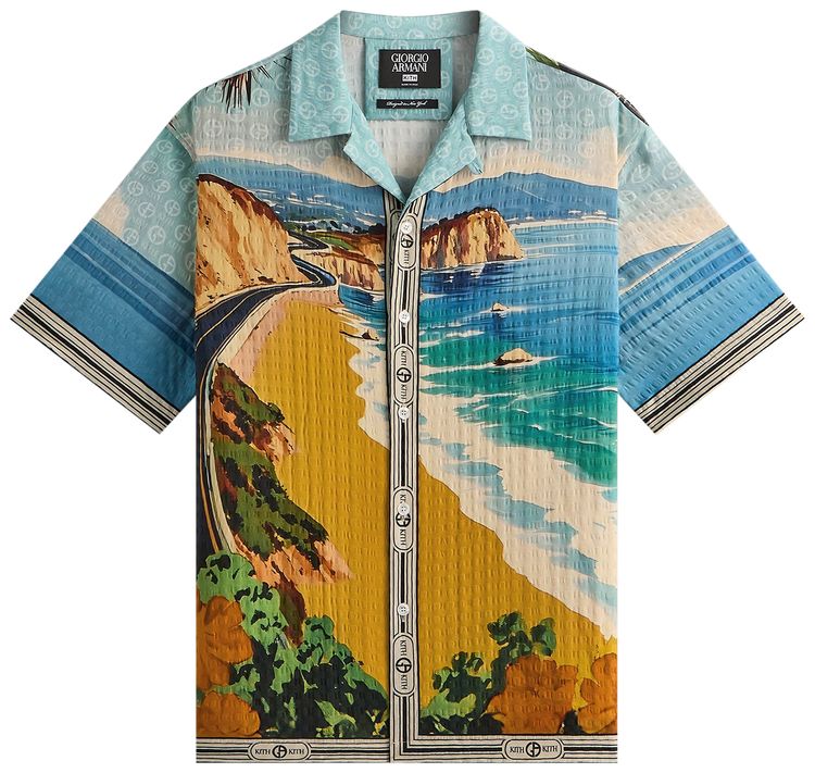 Kith x Giorgio Armani Malibu Short Sleeve Thompson Camp Collar Shirt Multi