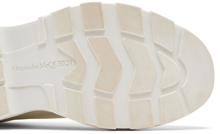 Alexander McQueen Tread Slick Boot Graffiti Logo   White Multi Color