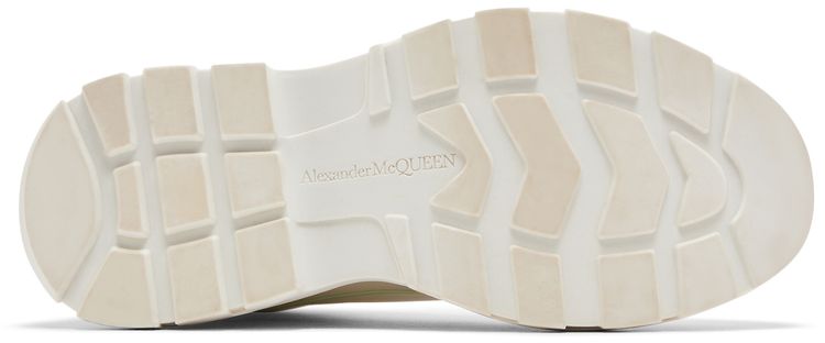 Alexander McQueen Tread Slick Boot Graffiti Logo   White Multi Color