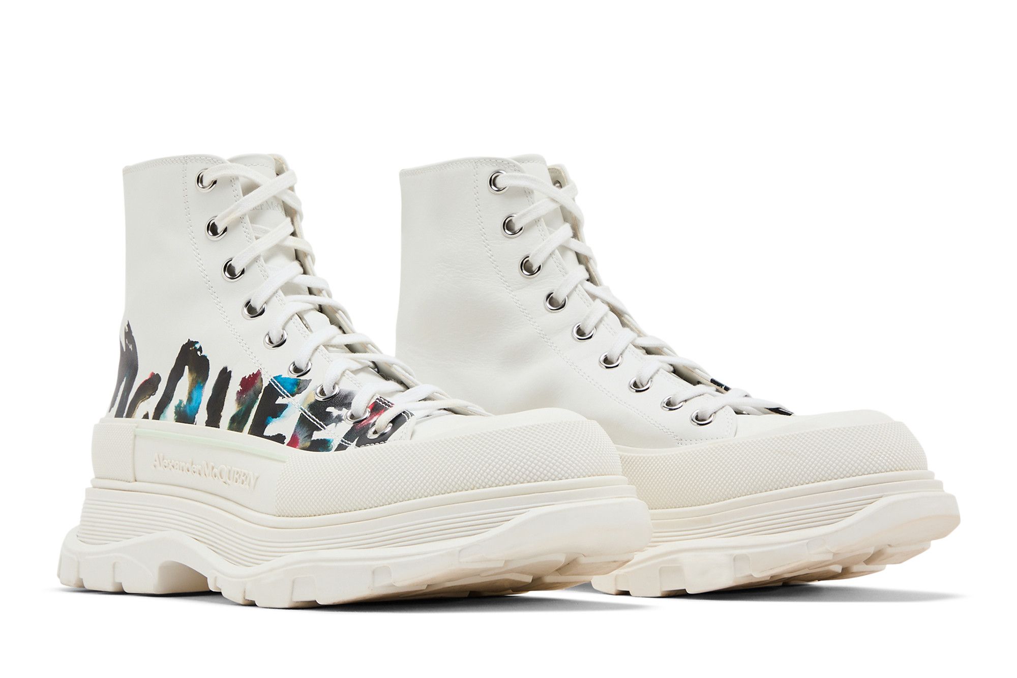 Buy Alexander McQueen Tread Slick Boot 'Graffiti Logo