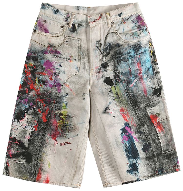 Acne Studios Woven Shorts WhiteMulticolor