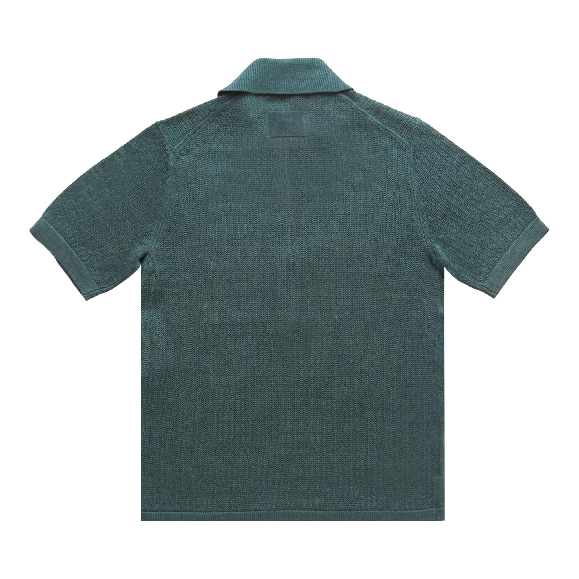 Buy Helmut Lang Short-Sleeve Zip Polo 'Green' - P05HM701 2GI GREE