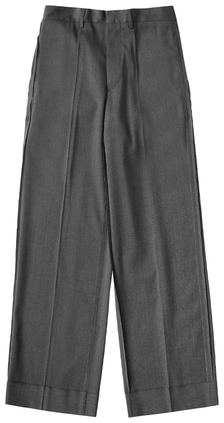 MM6 Maison Margiela Tailored Wool Pants Dark Grey Melange