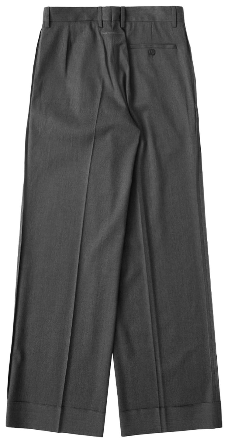 MM6 Maison Margiela Tailored Wool Pants Dark Grey Melange