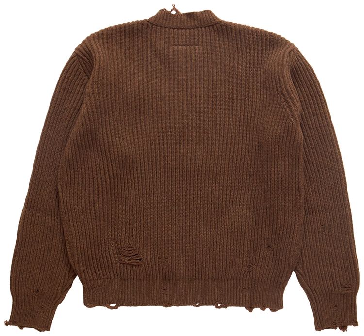 MM6 Maison Margiela V Neck Sweater Brown Melange