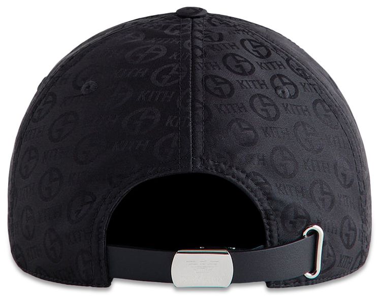 Kith x Giorgio Armani Midweight Jacquard Silk Classic Cap Black