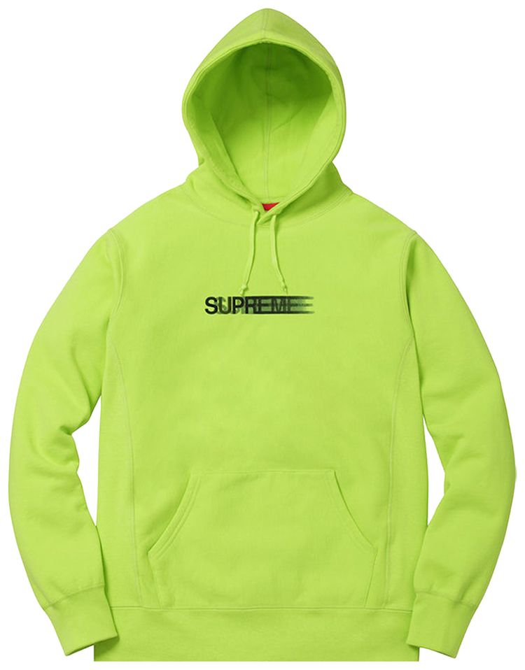 Supreme Motion Logo Hooded Sweatshirt Lime