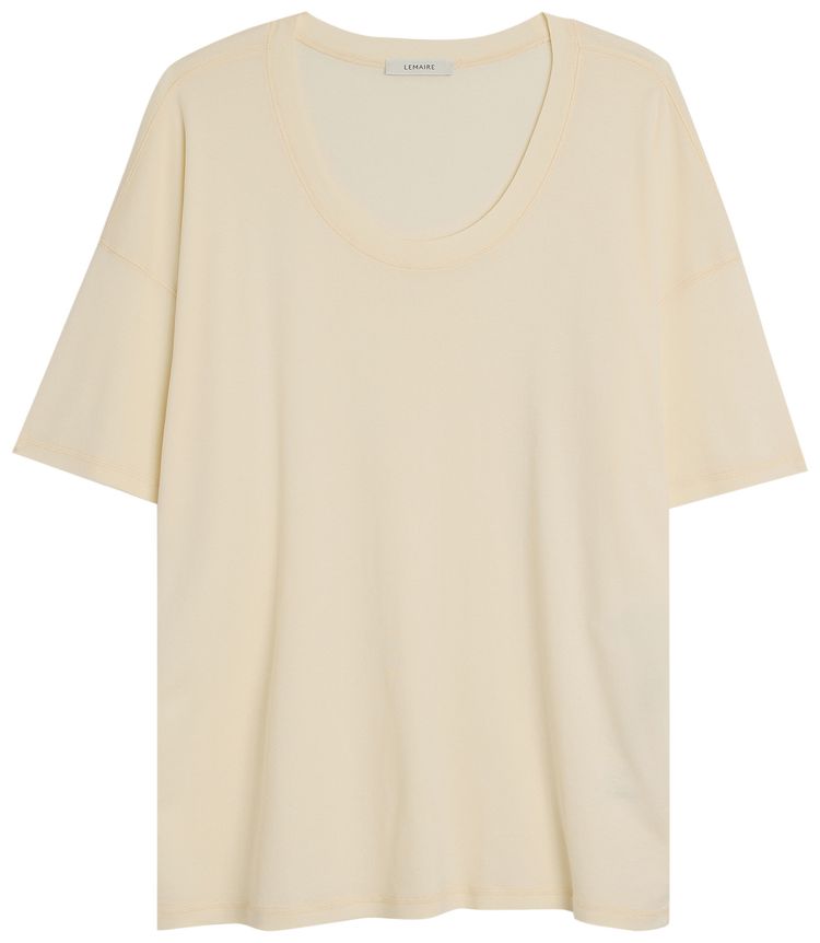 Lemaire Rib T Shirt Light Cream