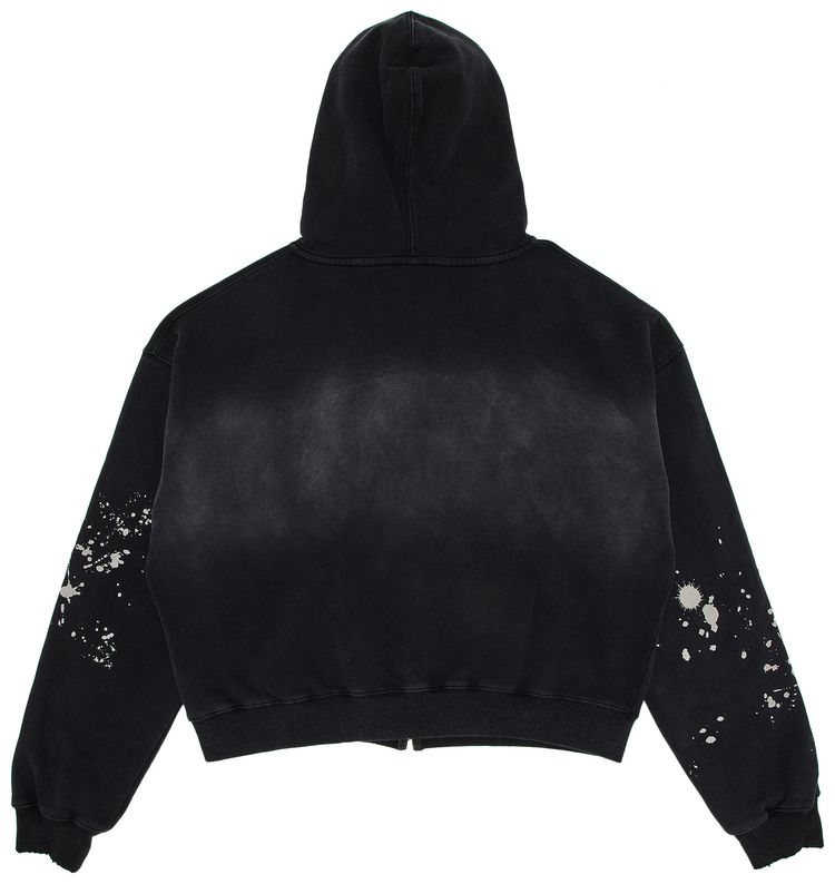 Vale Forever Paint Zip Up Hoodie Black