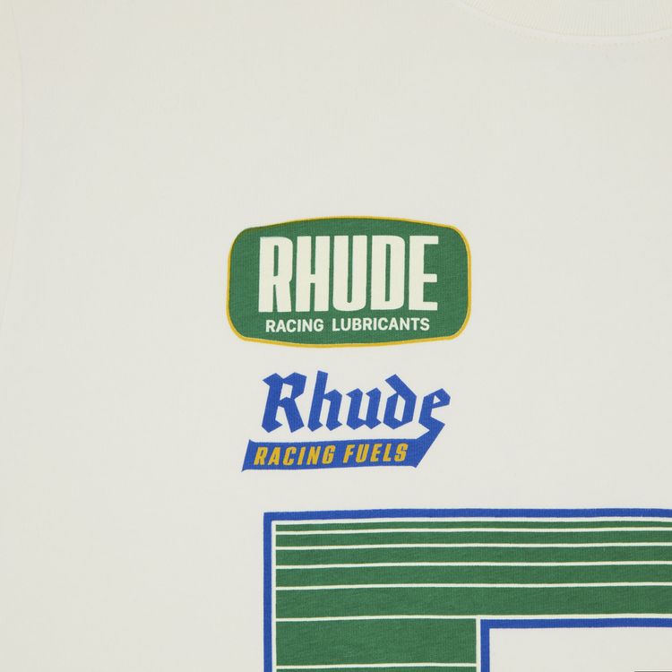 Rhude Roadway Racing Tee Vintage White