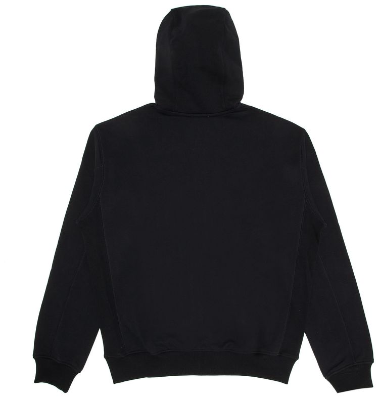 Casablanca Sunset Valley Rubber Patch Zip Through Hoodie Black