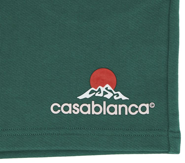 Casablanca Montagne Printed Sweatshorts Green