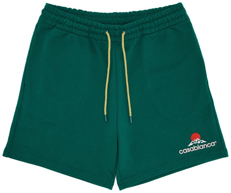 Casablanca Montagne Printed Sweatshorts Green
