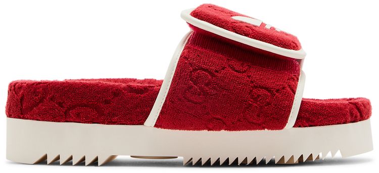 Adidas x Gucci Wmns GG Platform Sandal Red Cotton Sponge