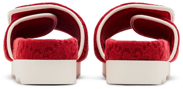 Adidas x Gucci Wmns GG Platform Sandal Red Cotton Sponge
