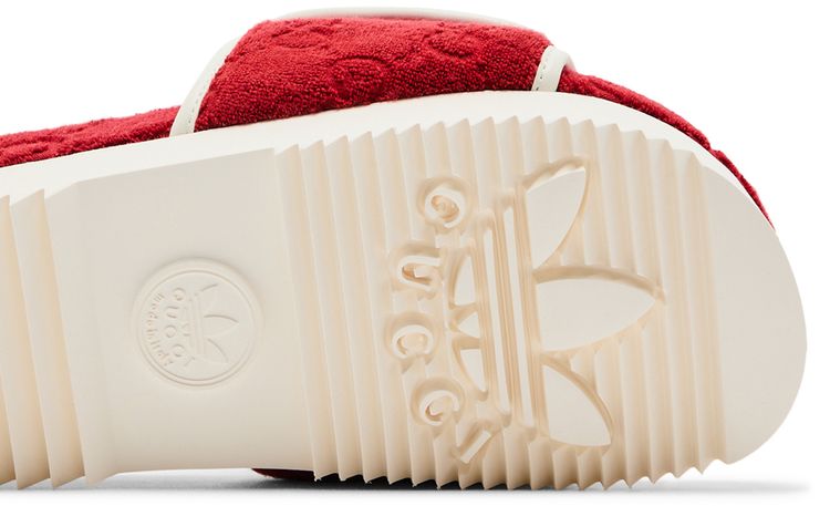 Adidas x Gucci Wmns GG Platform Sandal Red Cotton Sponge
