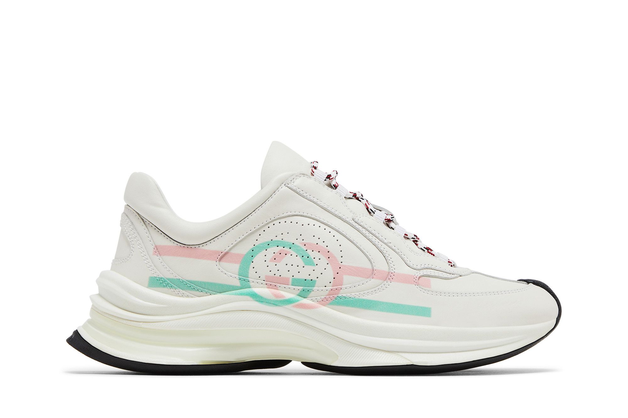 Buy Gucci Wmns Run Sneaker 'White Pink Turquoise' - 734904