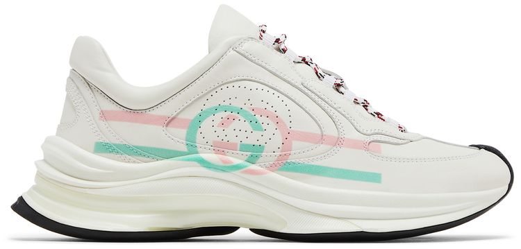 Gucci Wmns Run Sneaker White Pink Turquoise
