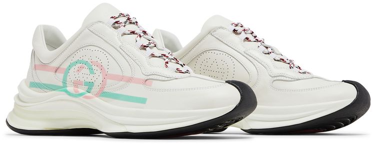 Gucci Wmns Run Sneaker White Pink Turquoise