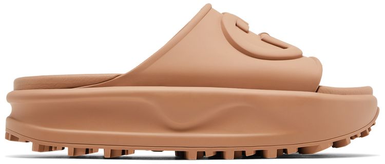 Gucci Wmns Slide Sandal Interlocking G   Brown