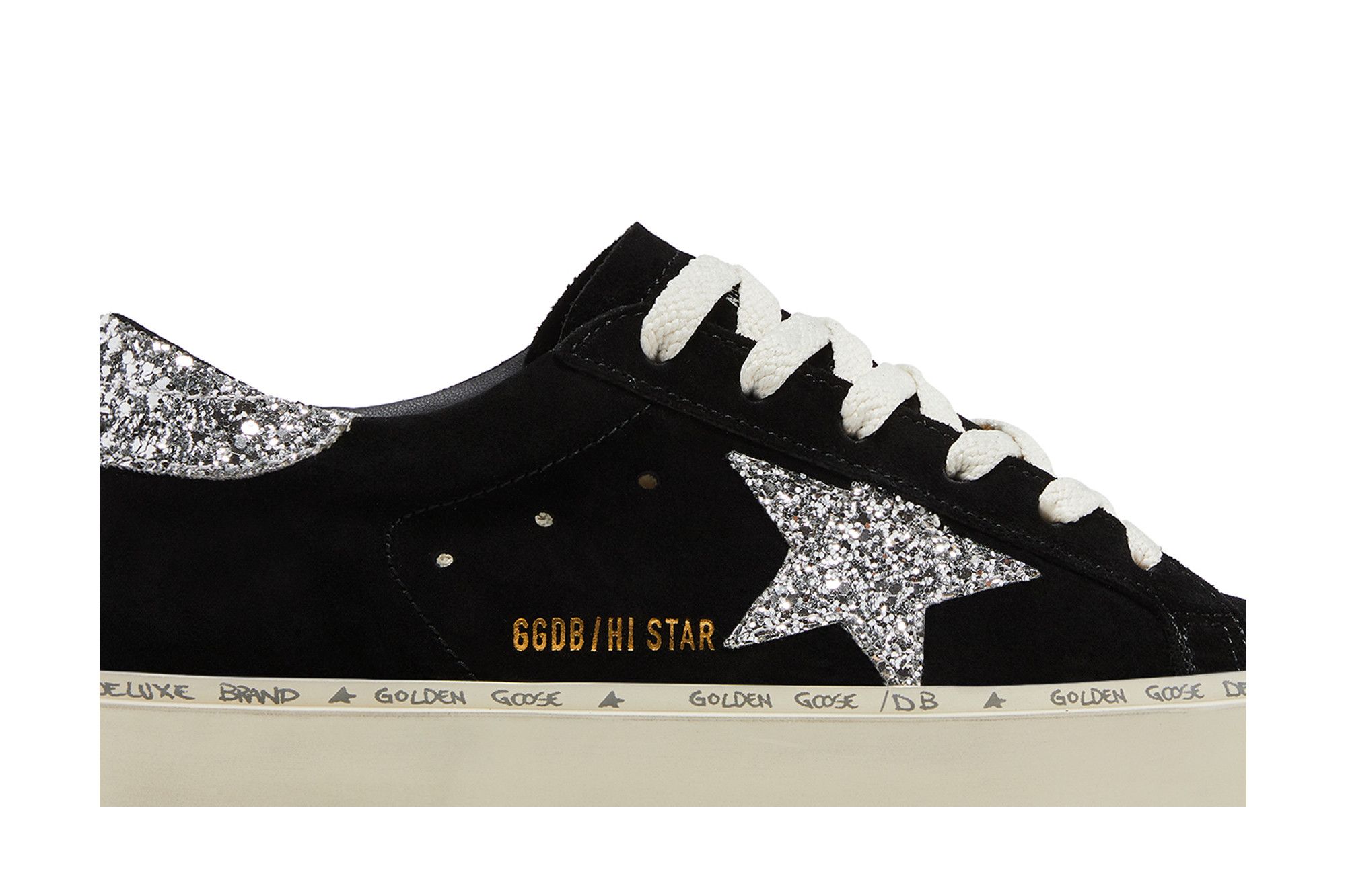 スニーカー GOLDEN Women Sneakers GWF00118 F006389 90179 Black Buy Golden Goose Wmns Hi Star 'Black Silver' - GWF00118