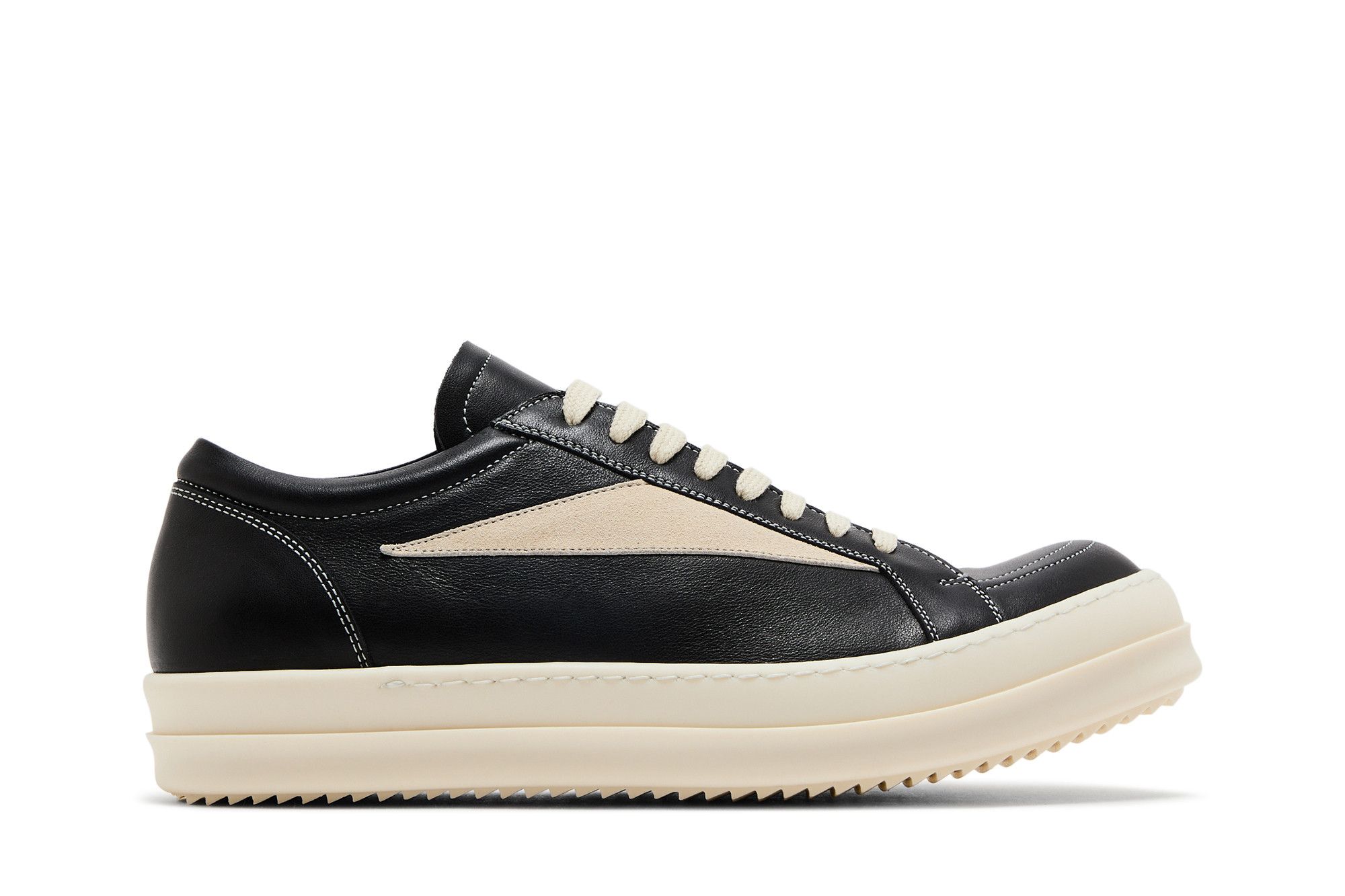 スニーカー RICK OWENS | VINTAGE SNEAKERS BLACK/MILK/MILK (LCOLVS) Vintage Sneakers in Black/Milk – SVRN