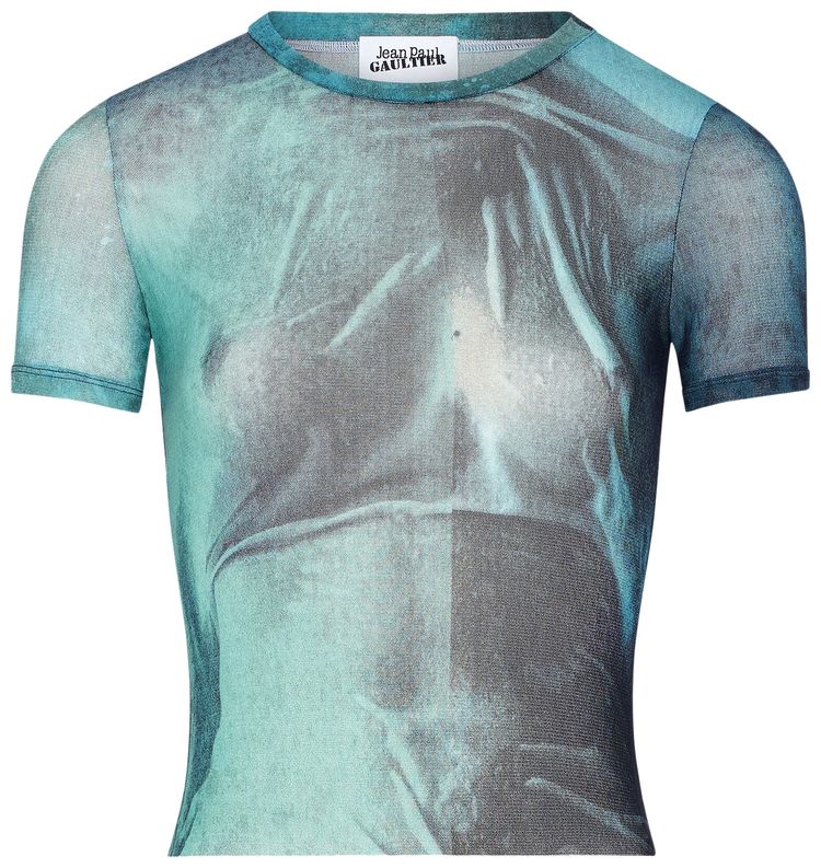 Jean Paul Gaultier Water Printed Tee IndigoVintage Blue