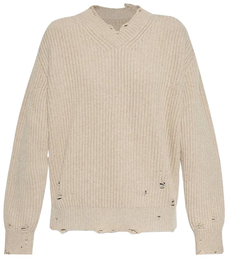 MM6 Maison Margiela Wool Sweater Beige Melange