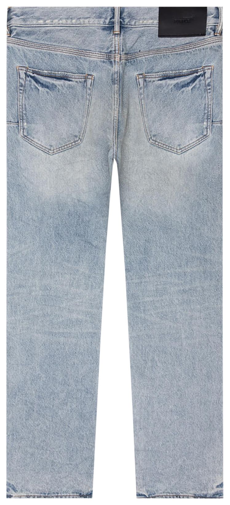 PURPLE BRAND Knee Blowout Dirty Jeans Light Indigo