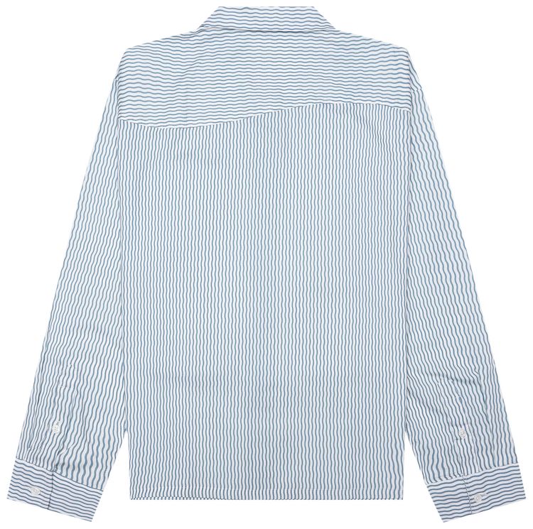 Museum of Peace  Quiet Wordmark Poplin Button Up Baby Blue