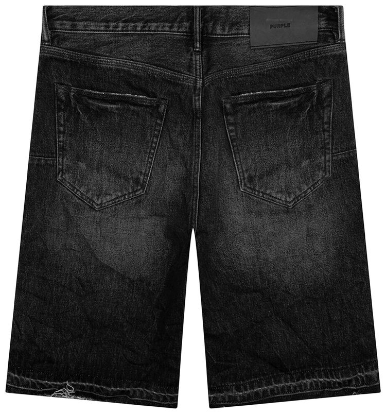 PURPLE BRAND Smoke Worn Vintage Shorts Black