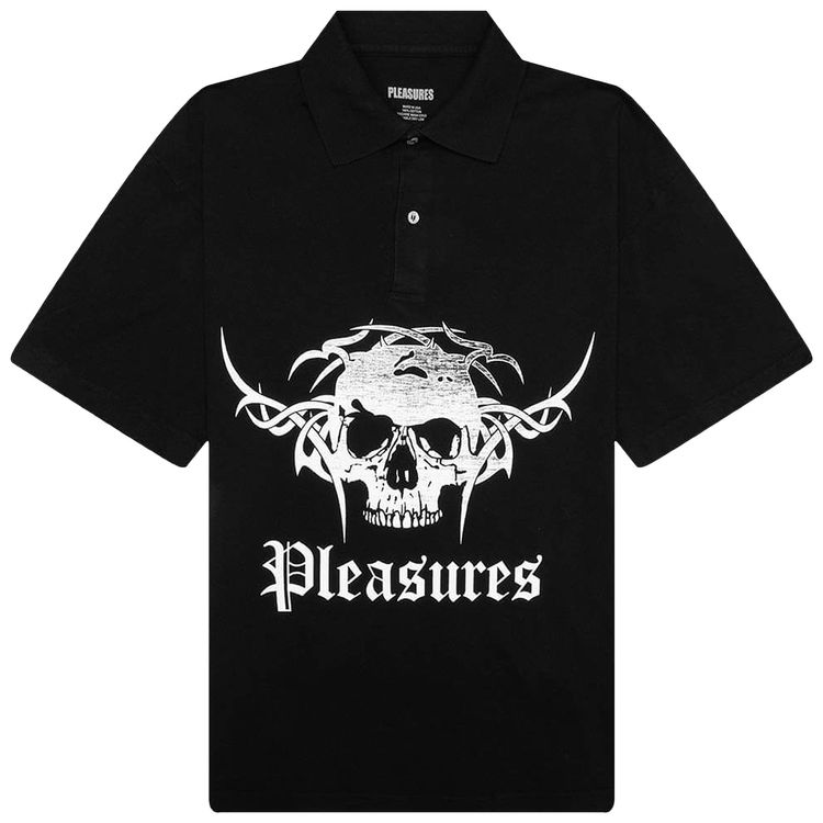 Pleasures Tradition Polo Shirt Black