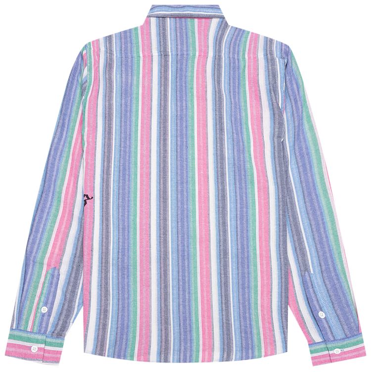Pleasures Chapel Long Sleeve Button Up Shirt Blue