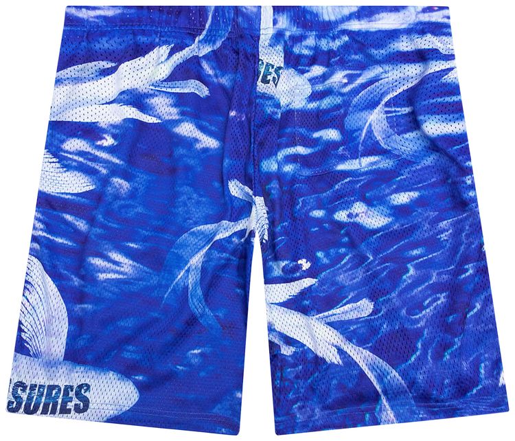 Pleasures Koi Mesh Shorts Blue