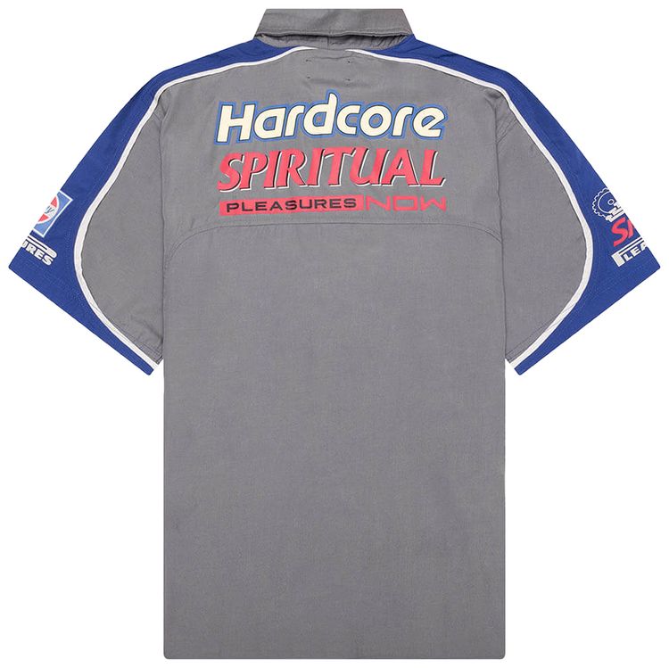 Pleasures Terror Button Up Shirt Grey