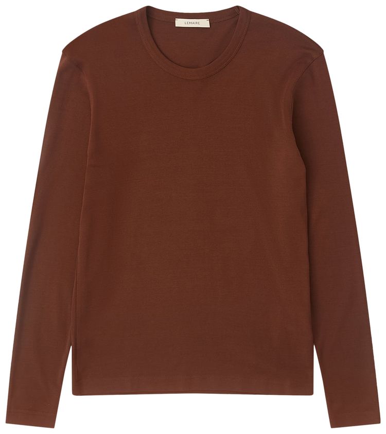 Lemaire Rib Long Sleeve Top Brunette