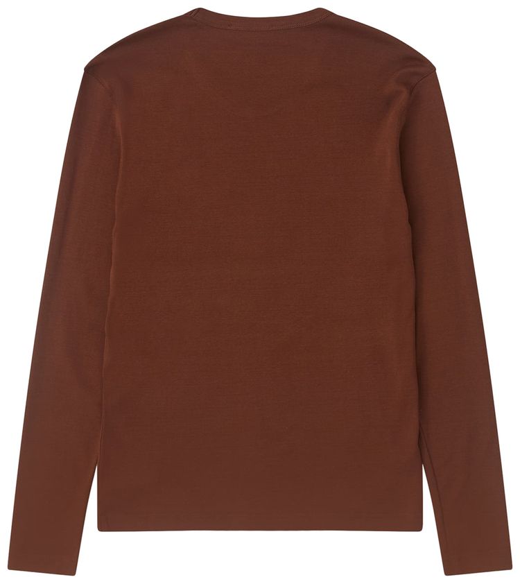 Lemaire Rib Long Sleeve Top Brunette