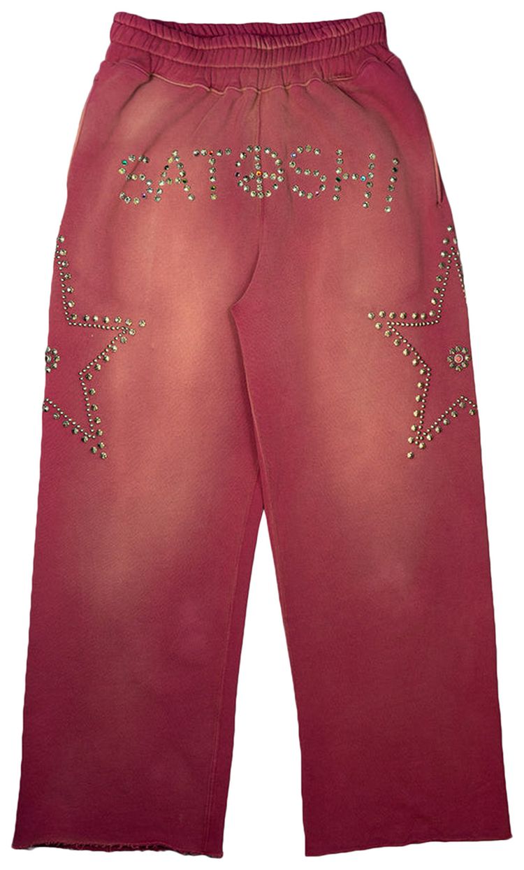 Satoshi Nakamoto Star Studded Sweatpant Red