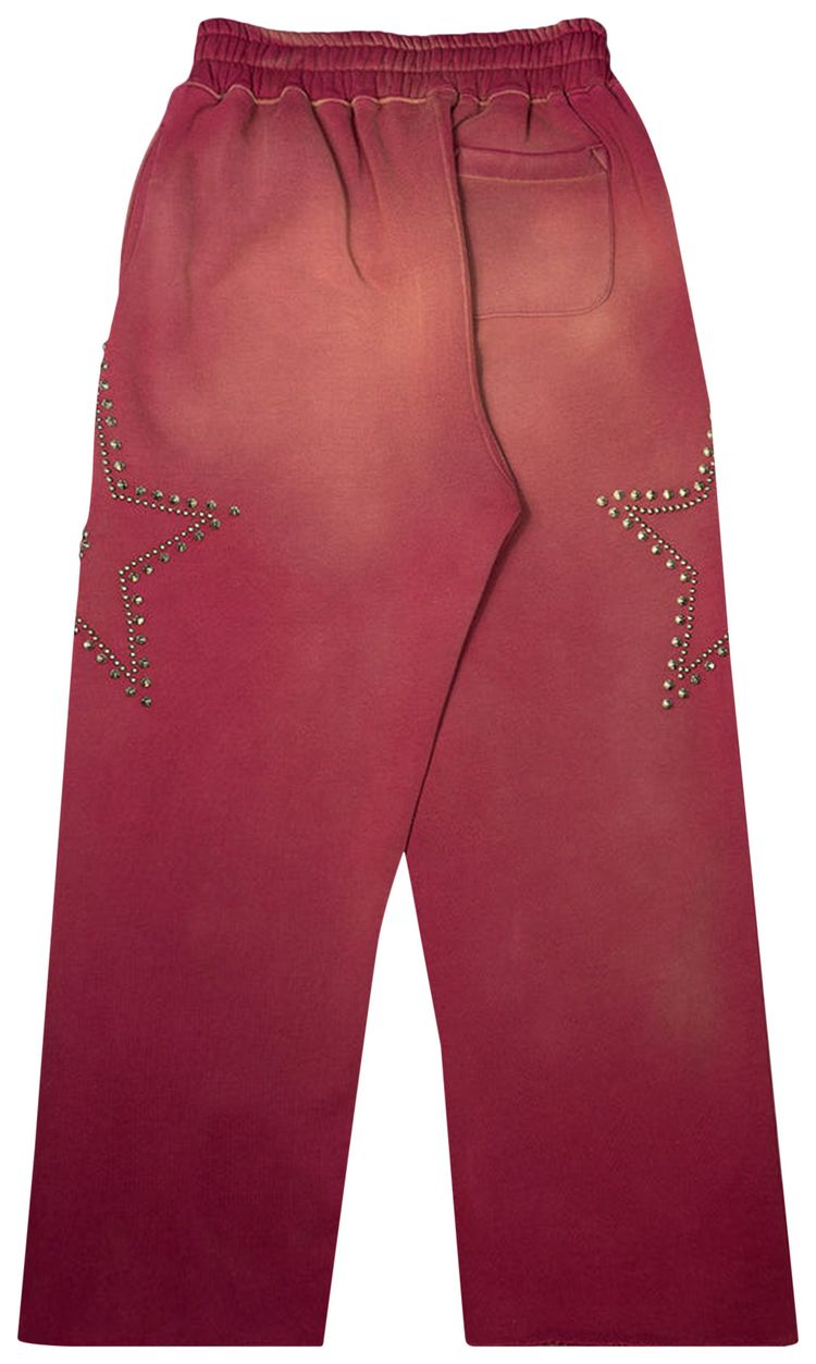 Satoshi Nakamoto Star Studded Sweatpant Red