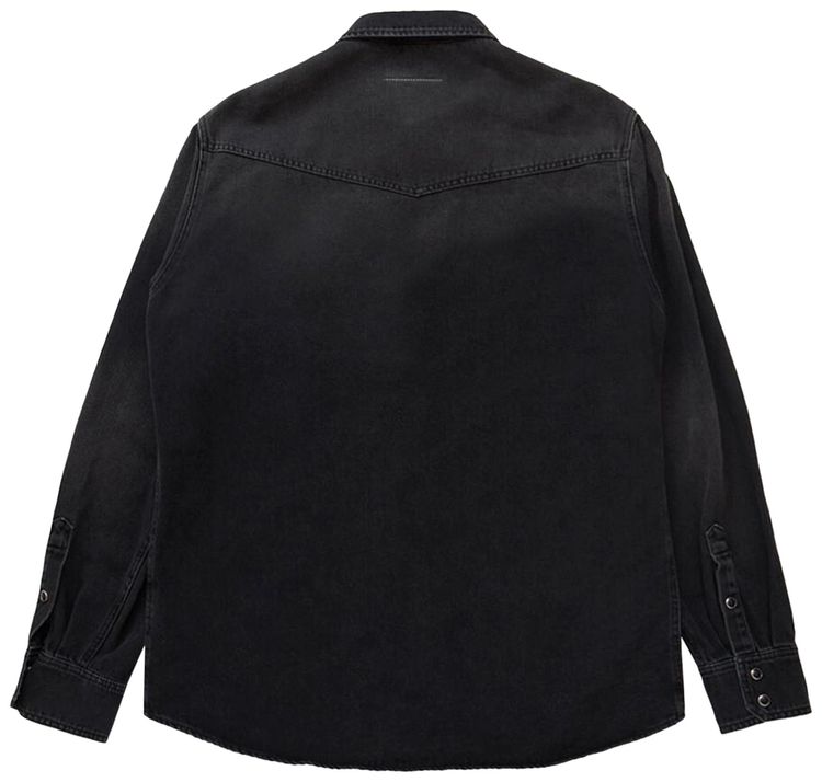 MM6 Maison Margiela Paneled Denim Shirt Black