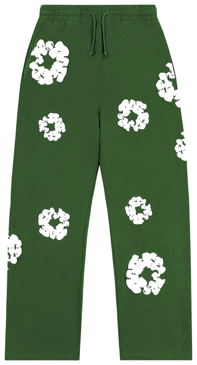 Denim Tears Cotton Wreath Baggy Sweatpants Green