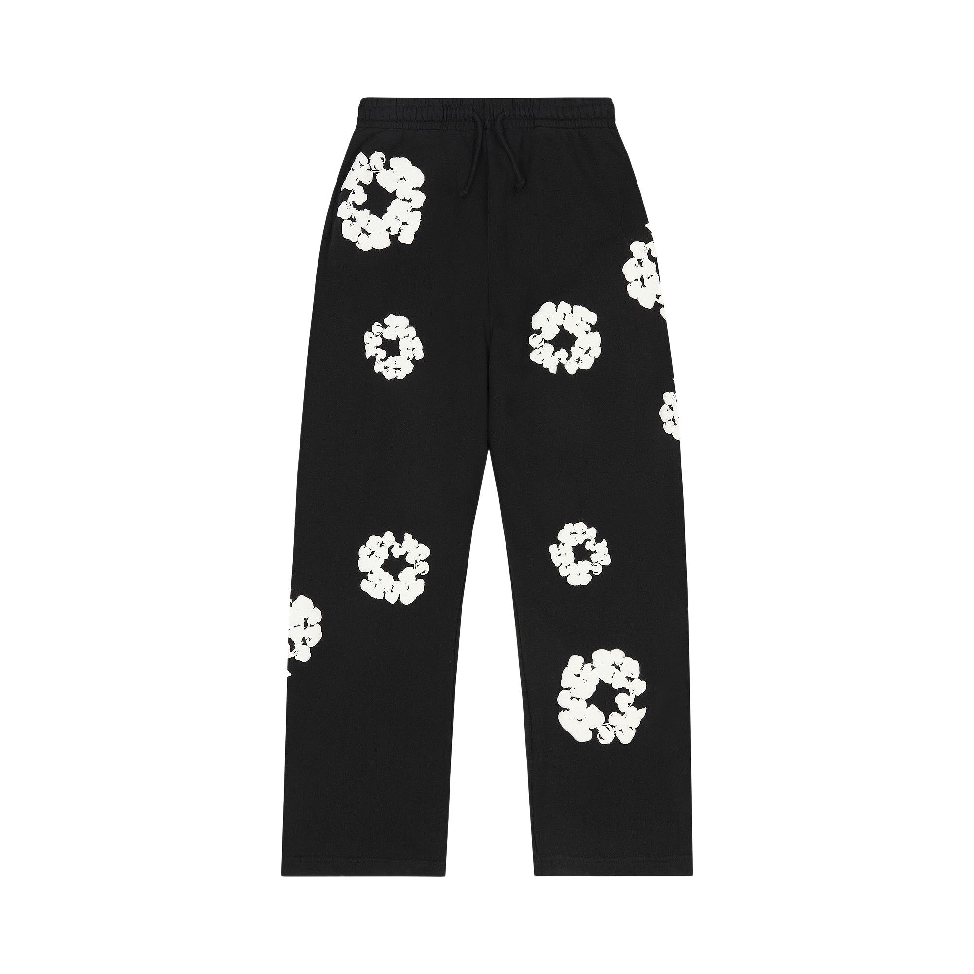 Buy Denim Tears Cotton Wreath Baggy Sweatpants 'Black