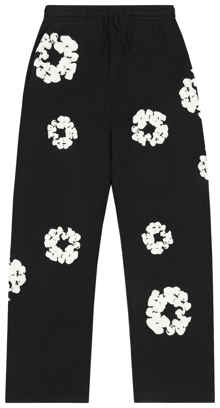 Denim Tears Cotton Wreath Baggy Sweatpants Black