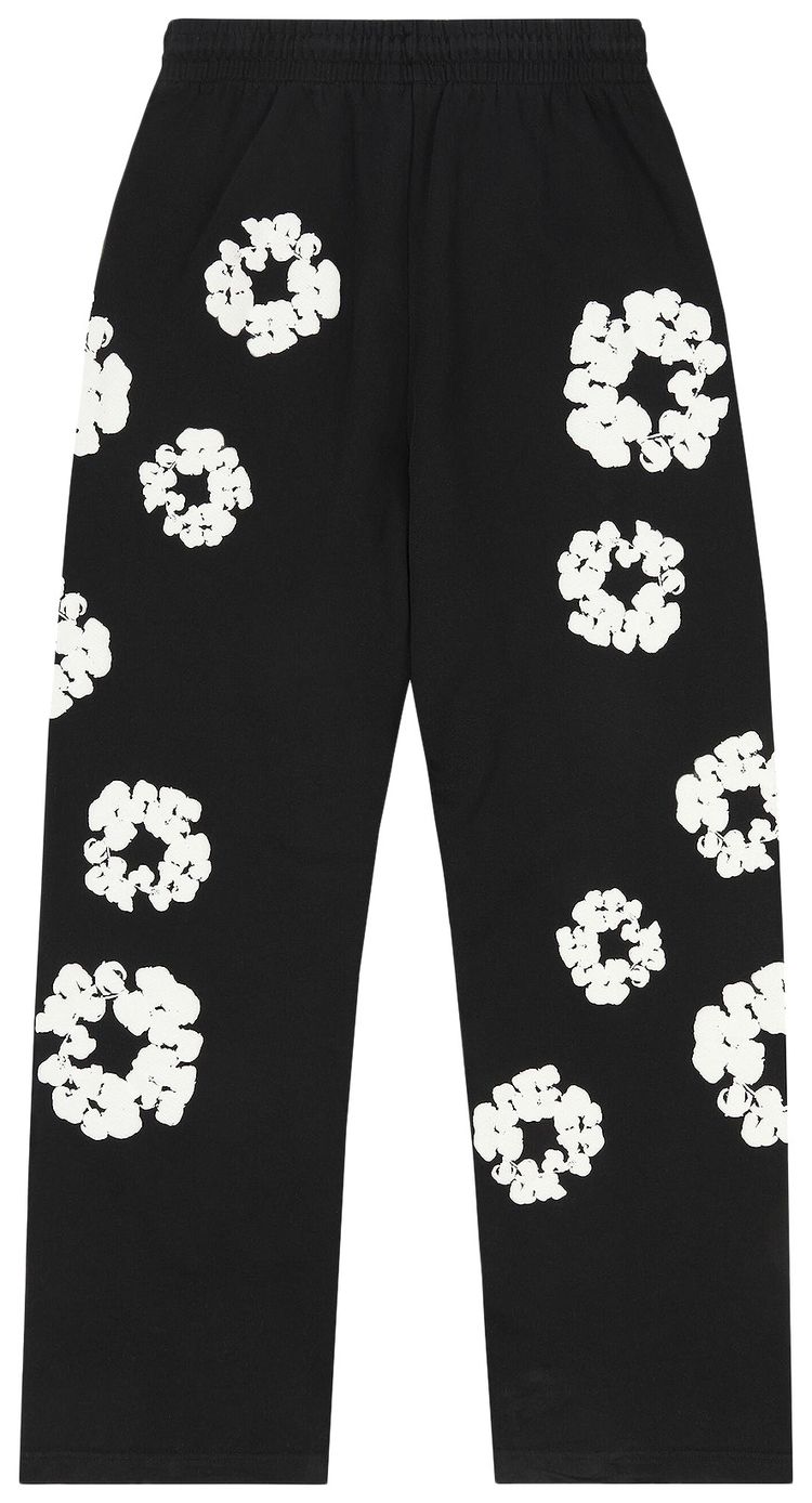 Denim Tears Cotton Wreath Baggy Sweatpants Black