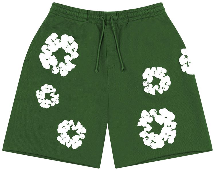 Denim Tears Cotton Wreath Sweatshorts Green